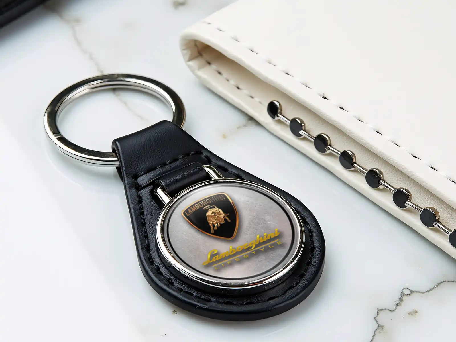 Lamborghini Porte-clé Cuir Perso Force Haut Max